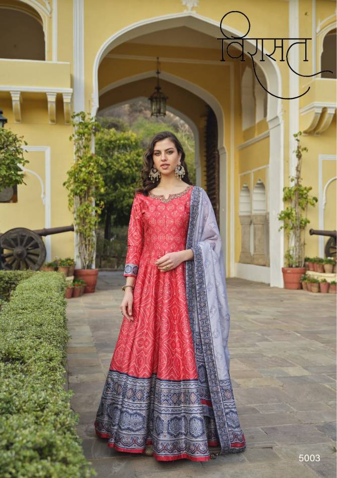 Ratrani By Virasat 5001 To 5004 Wedding Wear Ready Made Gown Wholesalers In Delhi
